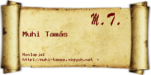 Muhi Tamás névjegykártya